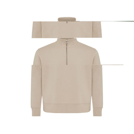 Elgon recycled cotton quarter zip sweater - Custom Wood Designs Elgon recycled cotton quarter zip sweater