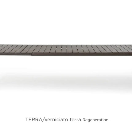 Nardi Tevere 210 extendable outdoor dining table terra regeneration polypropylene slatted outdoor patio