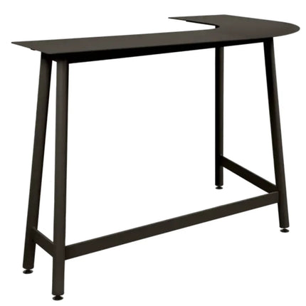 Fermob Bolder Corner Counter bar stool in Lapili Grey with metal frame