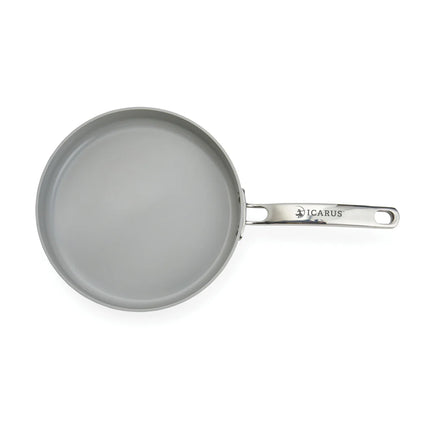 Vinga Alte RCS Collection recycled aluminium 27cm fry pan for home cooking, with a sleek black handle and non-stick surface.