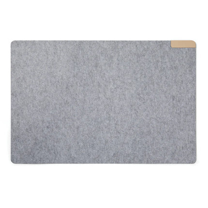 Vinga Albon GRS recycled felt desk pad from the Atelier Collection, designed for phone and tablet accessories on a workspace.