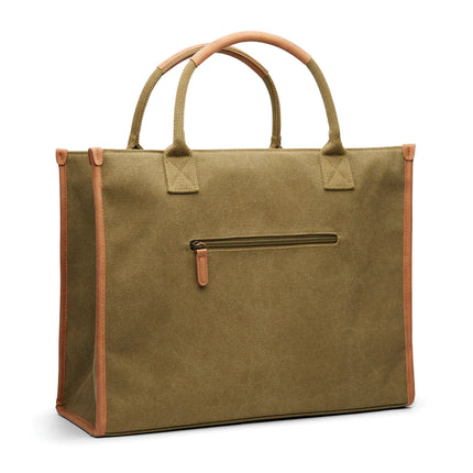 Bosler RCS recycled canvas office tote - Custom Wood Designs