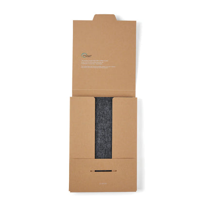 Vinga Albon GRS recycled felt A5 notebook with integrated pen holder and mélange exterior, ideal for stylish note-taking.