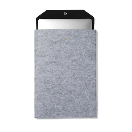 Vinga Albo GRS Atelier Collection recycled felt laptop sleeve in natural beige with a sleek, minimalist design and secure zipper closure
