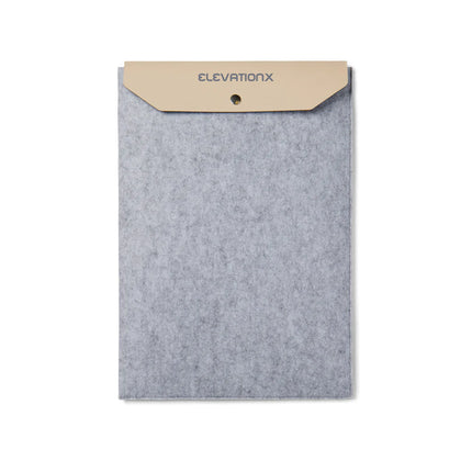 Vinga Albo GRS Atelier Collection recycled felt laptop sleeve in natural beige with black accents, designed for travel and protection.