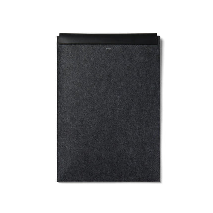 Vinga Albo GRS recycled felt 17-inch laptop sleeve with PU flap and melange finish from Bags & Travel collection.