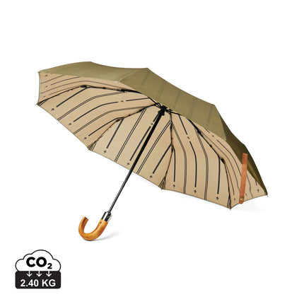 VINGA Bosler AWARE™ recycled pet 21" foldable umbrella - Custom Wood Designs