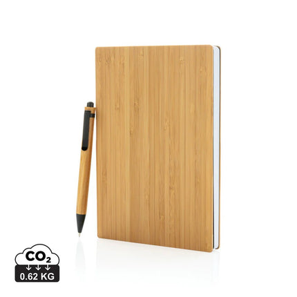 A5 Bamboo notebook & pen set - hospitality