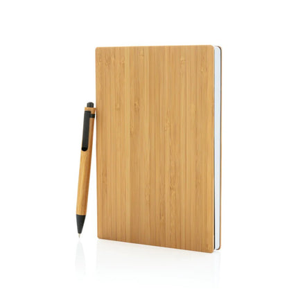 A5 Bamboo notebook & pen set - hospitality