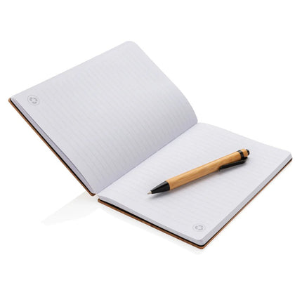 A5 Bamboo notebook & pen set - hospitality