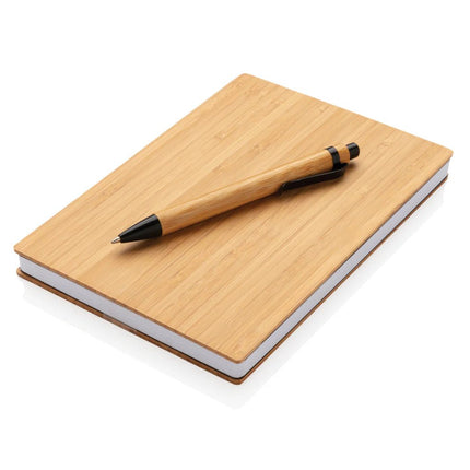 A5 Bamboo notebook & pen set - hospitality