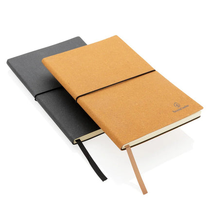 A5 GRS recycled leather notebook - hospitality