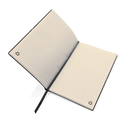 A5 GRS recycled leather notebook - hospitality