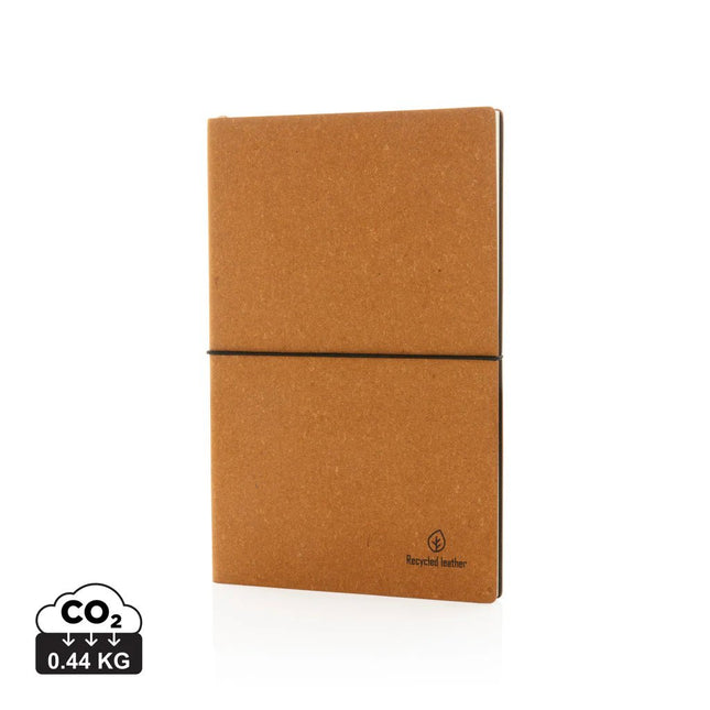 A5 GRS recycled leather notebook - hospitality