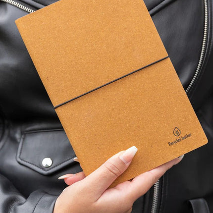 A5 GRS recycled leather notebook - hospitality