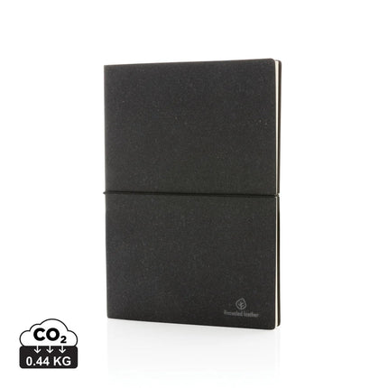A5 GRS recycled leather notebook - hospitality