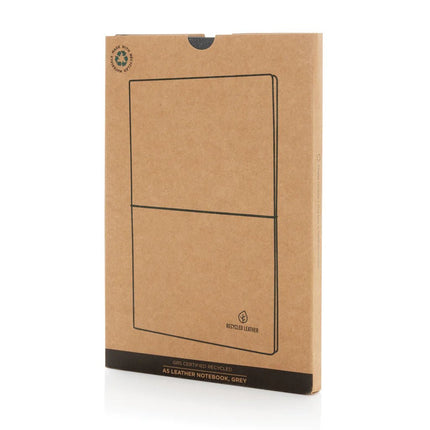 A5 GRS recycled leather notebook - hospitality