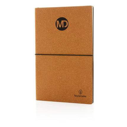 A5 GRS recycled leather notebook - hospitality