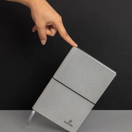 A5 GRS recycled leather notebook - hospitality