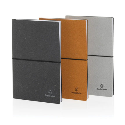 A5 GRS recycled leather notebook - hospitality