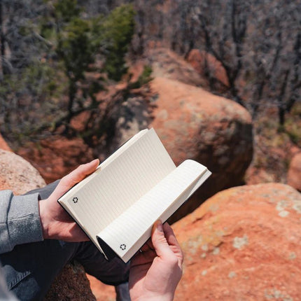 A5 GRS recycled leather notebook - hospitality