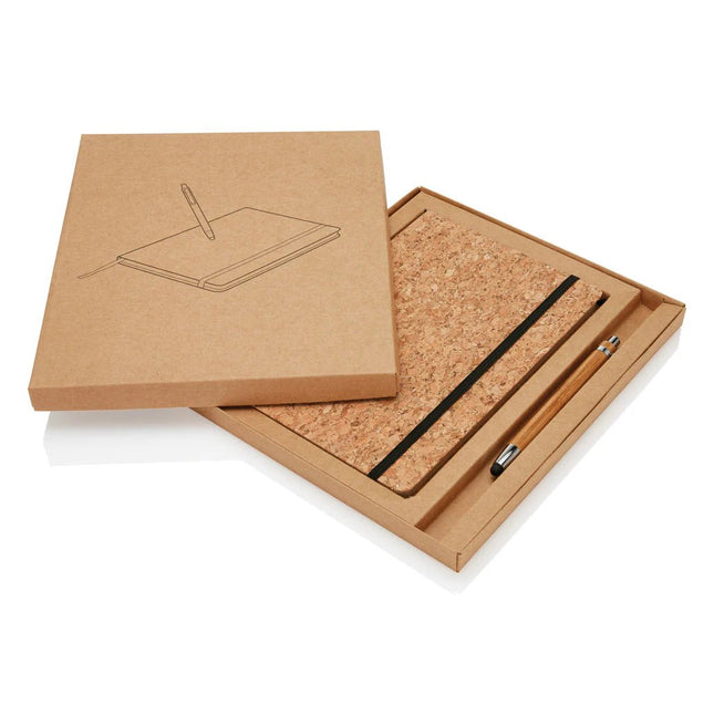 A5 notebook with bamboo pen including stylus - hospitality