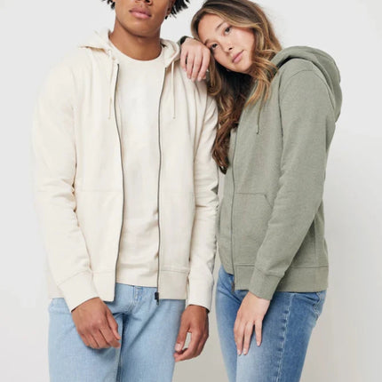 Abisk recycled cotton zip through hoodie - hospitality