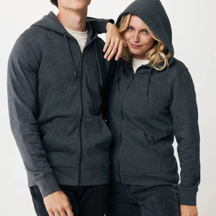 Abisk recycled cotton zip through hoodie - hospitality