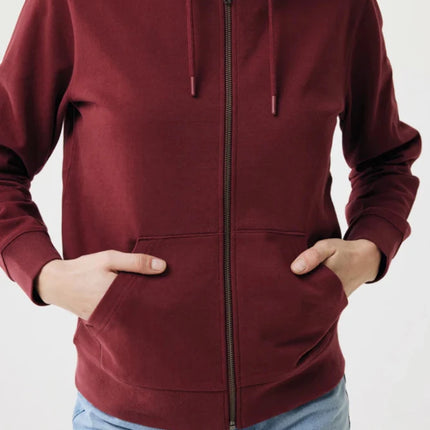Abisk recycled cotton zip through hoodie - hospitality