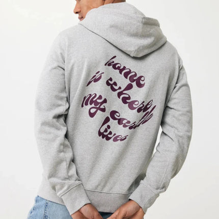 Abisk recycled cotton zip through hoodie - hospitality