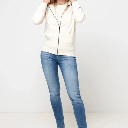 Abisk recycled cotton zip through hoodie - hospitality