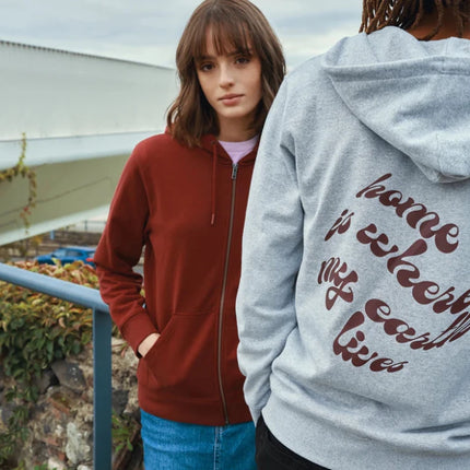 Abisk recycled cotton zip through hoodie - hospitality