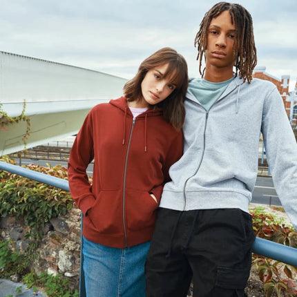 Abisk recycled cotton zip through hoodie - hospitality