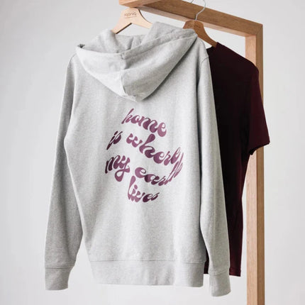 Abisk recycled cotton zip through hoodie - hospitality
