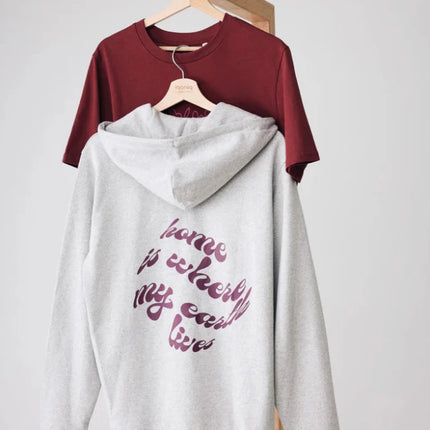 Abisk recycled cotton zip through hoodie - hospitality