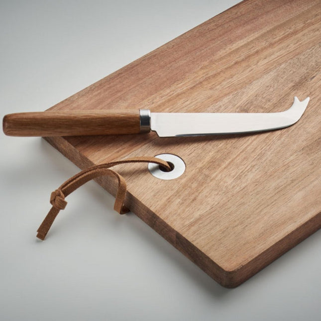 Acacia Wood Cheese Board Set 25 Pack With Knife Gift Box Included for Parties and Entertaining - hospitality
