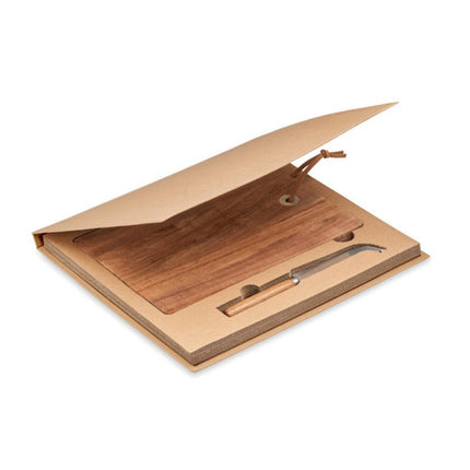 Acacia Wood Cheese Board Set 25 Pack With Knife Gift Box Included for Parties and Entertaining - hospitality