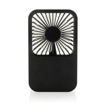 Aervina RCS recycled plastic re-chargeable desk fan - hospitality