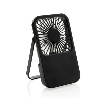 Aervina RCS recycled plastic re-chargeable desk fan - hospitality