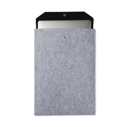 Albo GRS Recycled Felt 17 Inch Laptop Sleeve With PU Flap And Melange Finish Collection Edition - hospitality