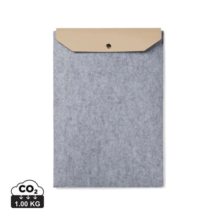 Albo GRS Recycled Felt 17 Inch Laptop Sleeve With PU Flap And Melange Finish Collection Edition - hospitality