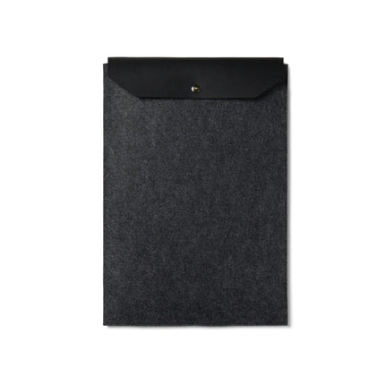 Albo GRS Recycled Felt 17 Inch Laptop Sleeve With PU Flap And Melange Finish Collection Edition - hospitality