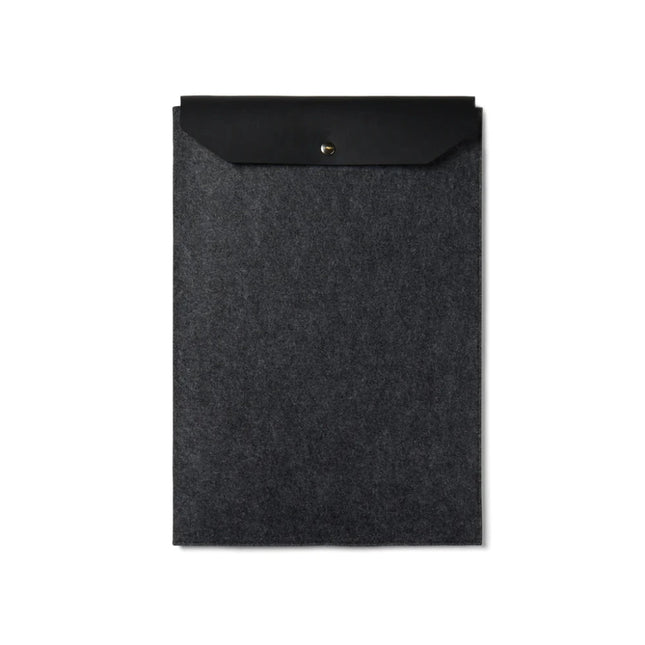 Albo GRS Recycled Felt 17 Inch Laptop Sleeve With PU Flap And Melange Finish Collection Edition - hospitality