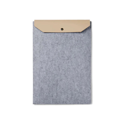 Albo GRS Recycled Felt 17 Inch Laptop Sleeve With PU Flap And Melange Finish Collection Edition - hospitality