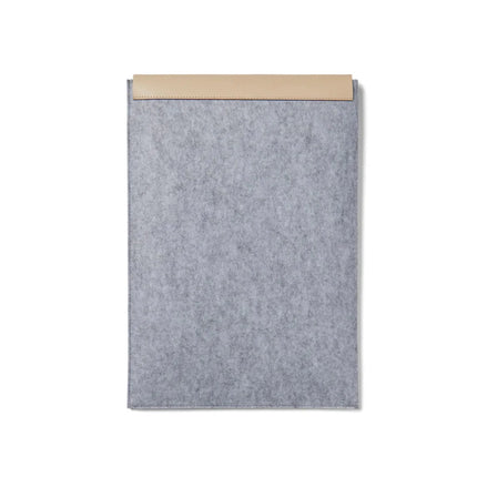 Albo GRS Recycled Felt 17 Inch Laptop Sleeve With PU Flap And Melange Finish Collection Edition - hospitality