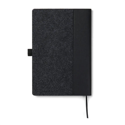 Albon GRS Recycled Felt Notebook A5 With Integrated Pen Holder And Mélange Exterior - hospitality