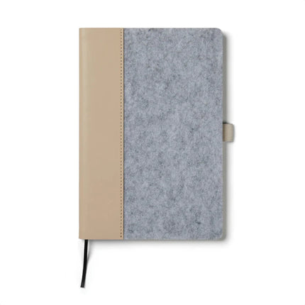 Albon GRS Recycled Felt Notebook A5 With Integrated Pen Holder And Mélange Exterior - hospitality