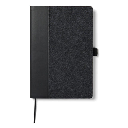 Albon GRS Recycled Felt Notebook A5 With Integrated Pen Holder And Mélange Exterior - hospitality