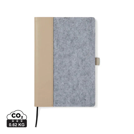 Albon GRS Recycled Felt Notebook A5 With Integrated Pen Holder And Mélange Exterior – part of the Desk Refresh kit