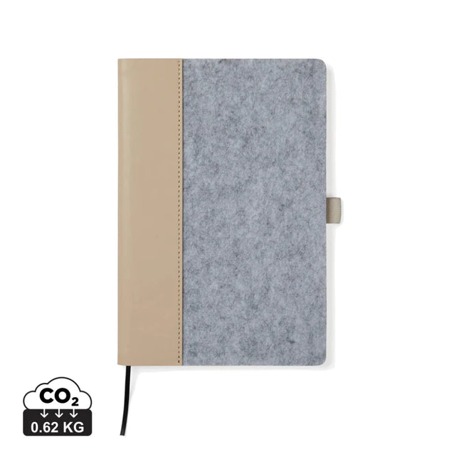 Albon GRS Recycled Felt Notebook A5 With Integrated Pen Holder And Mélange Exterior – part of the Desk Refresh kit